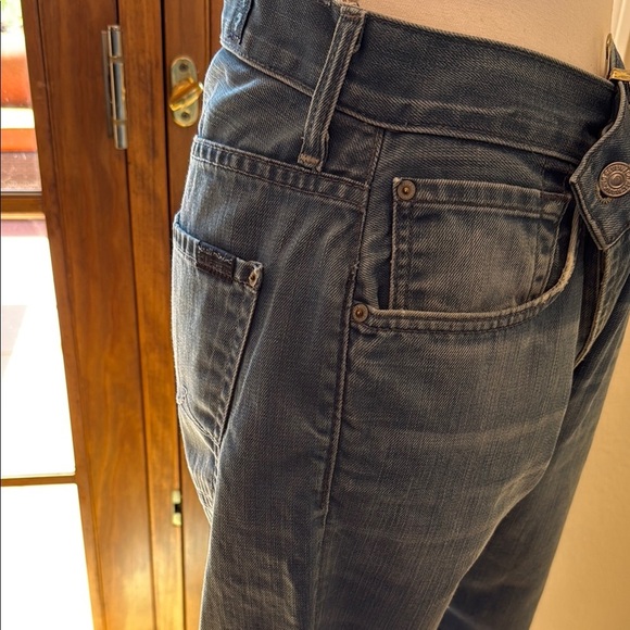 7 For All Mankind Blue Straight Leg Jeans Versatile Style - Picture 9 of 16